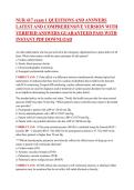 NUR 417 Adult Medical-Surgical Nursing &ndash; Exam 1 Questions and Verified Answers&comma; LATEST &ndash; Comprehensive Study Guide