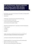 API 510 &lpar;Pressure Vessel Inspection Code&rpar; Study Guide With Multiple Choices Questions And Answers