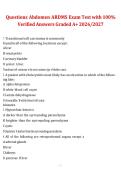 ARDMS Abdomen Exam Practice Questions and Verified Answers &lpar;2026&ndash;2027&rpar; &ndash; Complete Study Guide