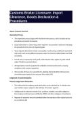 Customs Broker Licensure&colon; Import Clearance&comma; Goods Declaration & Procedures