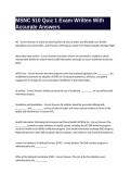 MSNC 510 Quiz 1 Exam Written With Accurate Answers