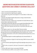 ARDMS OB&sol;GYN Registry Review Exam Questions and Correct Answers &lpar;2026&ndash;2027&rpar; &ndash; Complete Study Guide