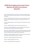 ARDMS Breast Registry Review Exam Practice Questions and Correct Answers &lpar;2026&ndash;2027&rpar; &ndash; Complete Study Guide