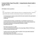 Customs Broker Exam Prep 2025 &ndash; Comprehensive Study Guide & Practice Review