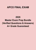 APCO Final Exam Questions and Answers PDF &vert; Latest Practice Test & Study Guide