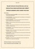 Nevada Contractor General Business and Law &lpar;CMS&rpar; ACTUAL EXAM QUESTIONS AND CORRECT DETAILED ANSWERS LATEST UPDATE THIS YEAR