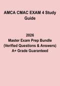 AMCA CMAC Exam 4 Study Guide PDF &vert; Practice Questions&comma; Answers & Certification Prep