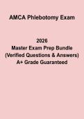 AMCA Phlebotomy Exam Questions and Answers PDF &vert; CPT Certification Practice Test & Study Guide