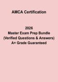 AMCA Certification Exam Questions and Answers PDF &vert; Practice Test & Complete Study Guide