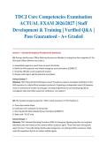 TDCJ Core Competencies Examination ACTUAL EXAM 2026&sol;2027 &vert; Staff Development & Training &vert; Verified Q&A &vert; Pass Guaranteed - A&plus; Graded