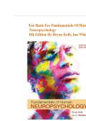Test Bank for Fundamentals of Human Neuropsychology 8th Edition By Bryan Kolb&comma; Ian Whishaw&vert; All Chapters Included &vert; Answer Key &vert; Newest Edition 2024