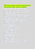 EKG Interpretation &lpar;2026&rpar; Actual Questions and Answers 100&percnt; Correct &lpar;verified&rpar;