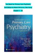 Test Bank For Primary Care Psychiatry   2nd Edition by Robert McCarron&comma; Glen Xiong  Chapter 1 - 26