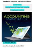 Solution Manual for Accounting Principles&comma; 9th Canadian Edition Volume 1 & 2 by Weygandt&comma; Kieso&comma; Kimmel&comma; Trenholm&comma; Warren &vert;&vert;Complete A&plus; Guide
