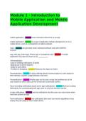 Module 1 - Introduction to Mobile Application and Mobile Application Development