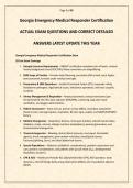 Georgia Emergency Medical Responder Certification ACTUAL EXAM QUESTIONS AND CORRECT DETAILED ANSWERS LATEST UPDATE THIS YEAR