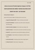 Indiana Commercial Pesticide Applicator Category 7a ACTUAL EXAM QUESTIONS AND CORRECT VERIFIED SOLUTIONS LATEST UPDATE THIS YEAR &ndash; JUST RELEASED
