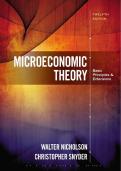 TEST BANK FOR Microeconomic Theory Basic Principles and Extensions&comma; 12th Edition by Walter Nicholson&comma; Christopher M&period; Snyder