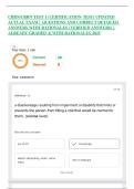CRRN&sol;CRRN TEST 1 &lpar;CERTIFICATION TEST&rpar; UPDATED ACTUAL EXAM &vert;  QUESTIONS AND CORRECT DETAILED ANSWERS WITH RATIONALES &lpar;VERIFIED ANSWERS&rpar; &vert; ALREADY GRADED A&vert; WITH RATIONALES 2025