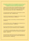BEHAVIORAL OBSERVATION AND SCREENING FOR DCF PRACTICE FINAL EXAM ACTUAL EXAM COMPLETE QUESTIONS AND VERIFIED SOLUTIONS LATEST UPDATE THIS YEAR