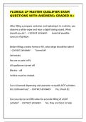 Florida LP Master Qualifier exam Questions with answers&semi; graded A&plus;