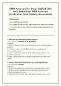 BMW Associate Test Prep &vert; Verified Q&A with Rationales &vert; BMW Associate Certification Exam &vert; Grade A Guaranteed
