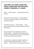 LSUS MHA 707 Exam 3 Study Guide &ndash; Detailed Q&A for A&plus; Grade