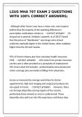 LSUS MHA 707 Exam Package Deal&colon; Complete Study Guide for Healthcare Financing & Economics