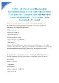 NR546 &sol; NR-546 Advanced Pharmacology Psychopharmacology Week 1 Midterm Actual Exam 2026&sol;2027 &ndash; Complete Exam-Style Questions with Detailed Rationales &vert; 100&percnt; Verified &ndash; Pass Guaranteed &ndash; A&plus; Graded