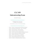 CLC 059 Subcontracting Exam 2026&sol;2027 &ndash; Questions and Answers Complete Exam Material