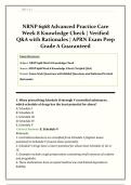 NRNP 6568 Advanced Practice Care Week 8 Knowledge Check &vert; Verified Q&A with Rationales &vert; APRN Exam Prep &vert; Grade A Guaranteed