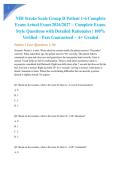 NIH Stroke Scale Group D Patient 1-6 Complete Exam Actual Exam 2026&sol;2027 &ndash; Complete Exam-Style Questions with Detailed Rationales &vert; 100&percnt; Verified &ndash; Pass Guaranteed &ndash; A&plus; Graded