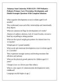 FNP Pediatrics NURS 612V Arkansas State University -Arkansas State University NURS 612V&colon; FNP Pediatrics Pediatric Primary Care&colon; Prevention&comma; Development&comma; and Health Strategies Questions With Complete Solutions