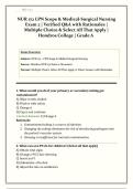  NUR 172 Exam 1&comma; Exam 2 & Final Exam COMPLETE PACKAGE DEAL
