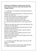 FNP Pediatrics NURS 612V Arkansas State University -NURS 612V&colon; FNP Pediatrics Arkansas State University Burns Pediatric Final Exam Study Guide Questions With Complete Solutions