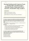 Nursing Fundamentals Capstone Exam 2 &vert; Verified Q&A with Rationales &vert; Multiple Choice&comma; Ordering & Direct Answers &vert; NCLEX-RN&reg; Prep &vert; Grade A Guaranteed