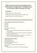 BMW Associate Technical Knowledge Exam &vert; Verified Questions and Answers with Rationales &vert; BMW Associate Test Prep