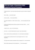 CPS 510 Topic 4 Questions With Explained Correct Answers