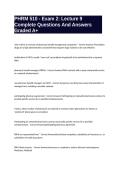 PHRM 510 - Exam 2&colon; Lecture 9 Complete Questions And Answers Graded A&plus;