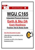 WGU C165 Earth & Sky OA &lpar;PDF&rpar; &vert; 2026 Exam Questions &vert; Study Guide