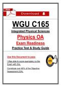 WGU C165 Physics OA &lpar;PDF&rpar; &vert; 2026 Exam Questions &vert; Study Guide