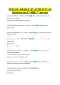 nur 243  Bundled Exam Questions WITH  CORRECT Answers