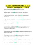 nur 328  Bundled Exam Questions WITH  CORRECT Answers