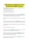 Nur 100  Bundled Exam Questions WITH  CORRECT Answers
