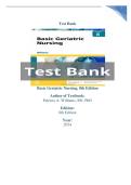 Basic Geriatric Nursing 8th Edition &ndash; Patricia A&period; Williams &ndash; Test Bank Questions and Answers