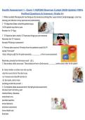 Health Assessment 1 - Exam 1 NUR265 Bowman &lpar;Latest 2026 Update&rpar; 100&percnt; Verified Questions & Answers &vert; Grade A&plus;