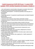 Health Assessment NUR 265 Exam 1 &lpar;Latest 2026 Update&rpar; 100&percnt; Verified Questions & Answers &vert; Grade A&plus;