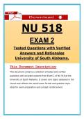 NU 518 Exam 2 &vert; Health Assessment &vert; &lpar;2026 &sol; 2027&rpar; Questions with Verified Answers &vert; USA PDF 