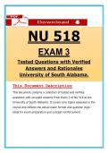 NU 518 Exam 3 &vert; Health Assessment &vert; &lpar;2026 &sol; 2027&rpar; Questions with Verified Answers &vert; USA PDF 