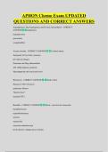 APHON Chemo Exam UPDATED  QUESTIONS AND CORRECT ANSWERS